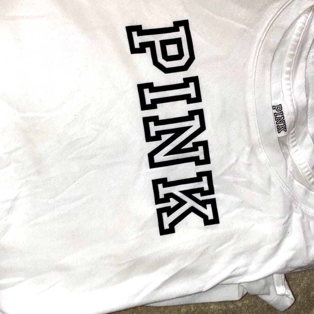 white PINK tee